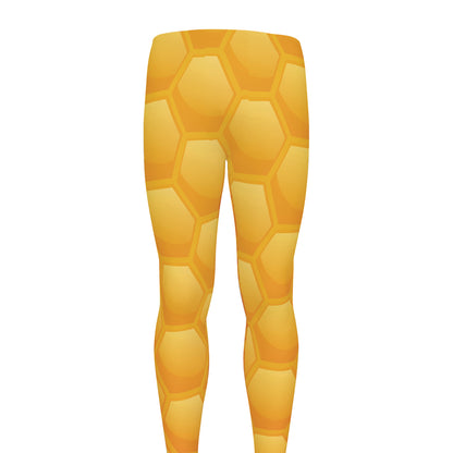 Honeycomb Pattern Print Men's leggings