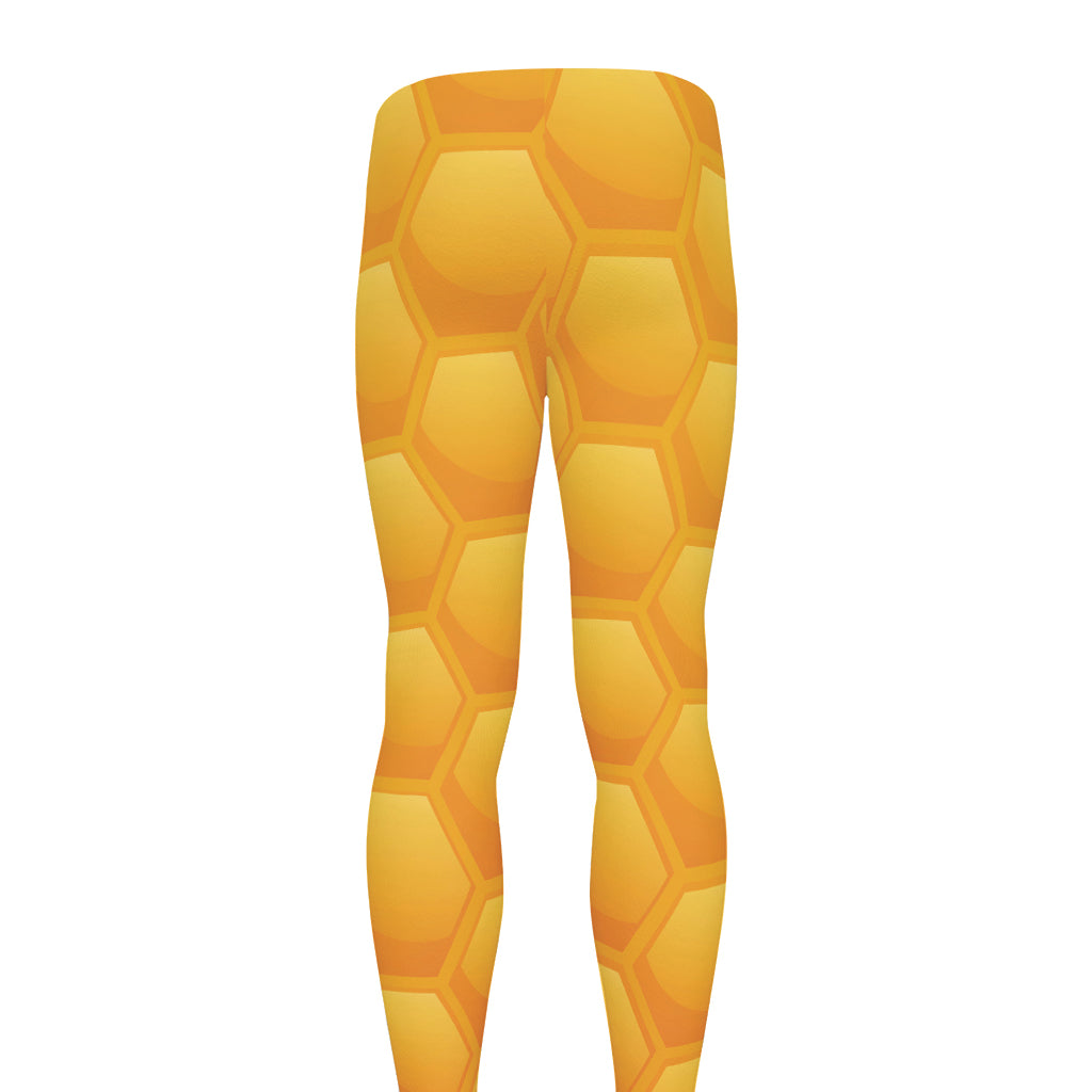 Honeycomb Pattern Print Men's leggings