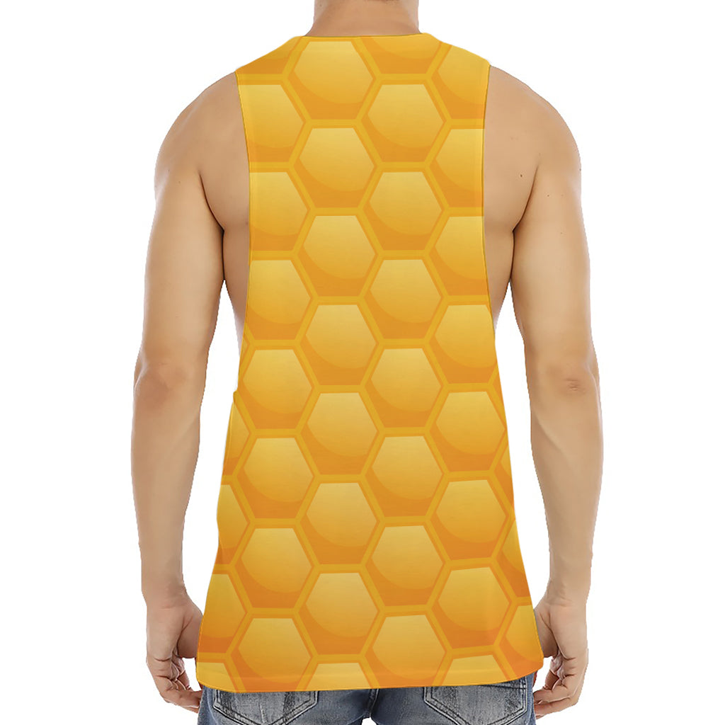 Honeycomb Pattern Print Men's Muscle Tank Top