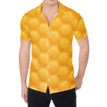 Honeycomb Pattern Print Men's Shirt
