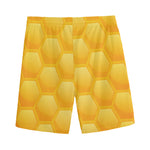 Honeycomb Pattern Print Men's Sports Shorts