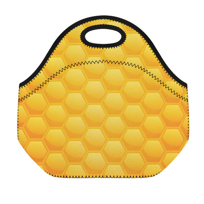 Honeycomb Pattern Print Neoprene Lunch Bag