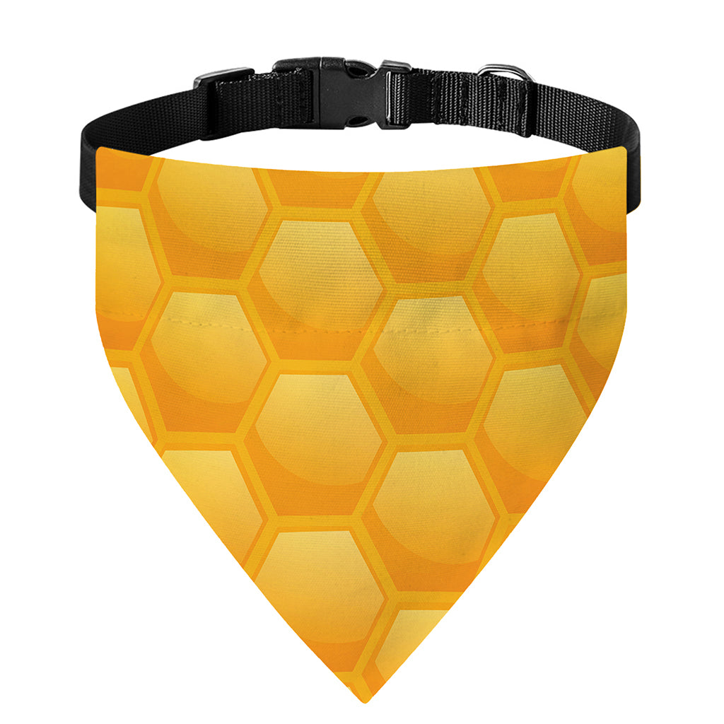 Honeycomb Pattern Print Over The Collar Dog Bandana