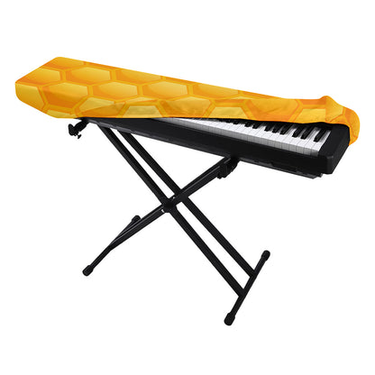 Honeycomb Pattern Print Piano Keyboard Cover