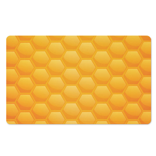 Honeycomb Pattern Print Polyester Doormat