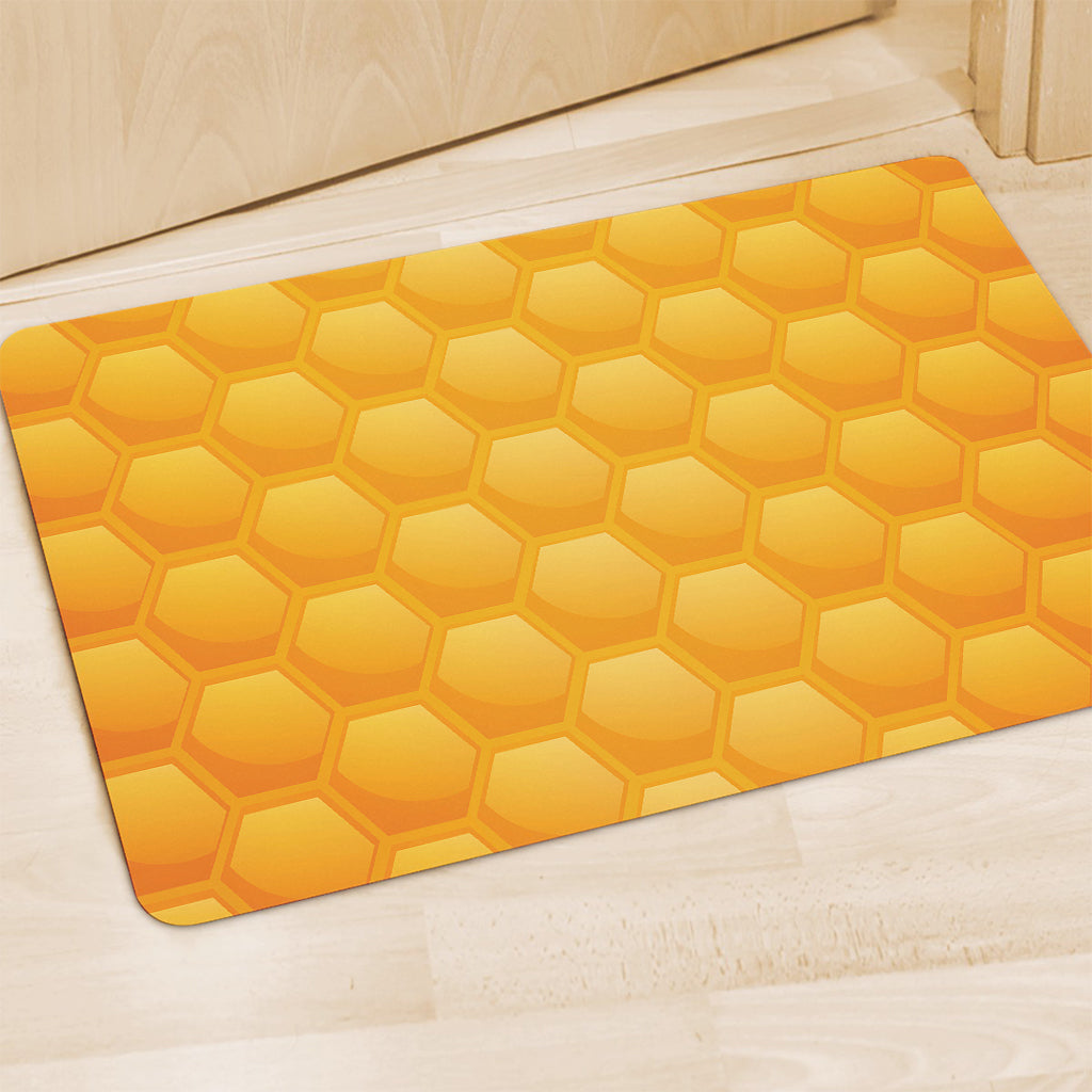 Honeycomb Pattern Print Polyester Doormat