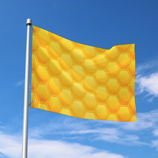 Honeycomb Pattern Print Polyester Flag