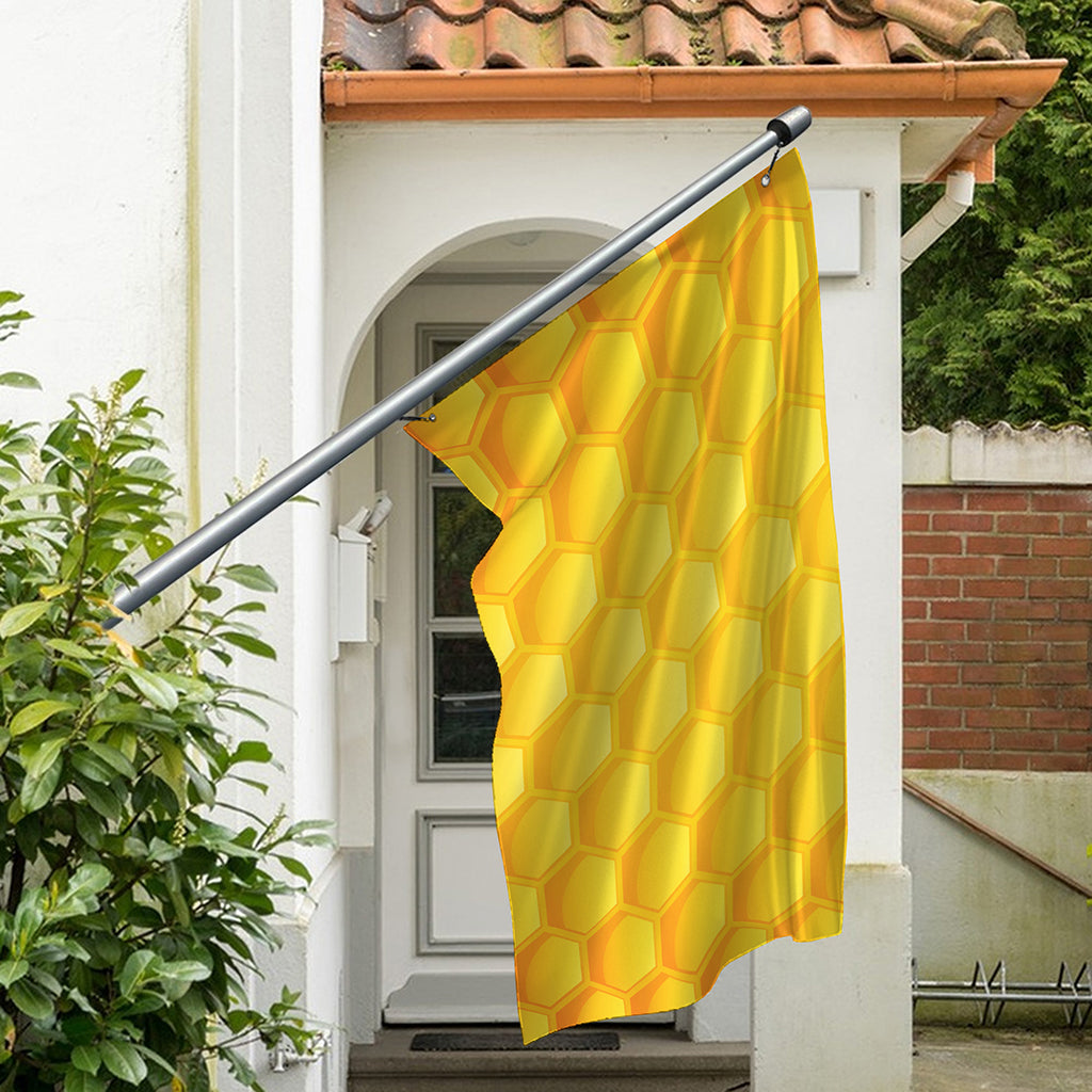 Honeycomb Pattern Print Polyester Flag