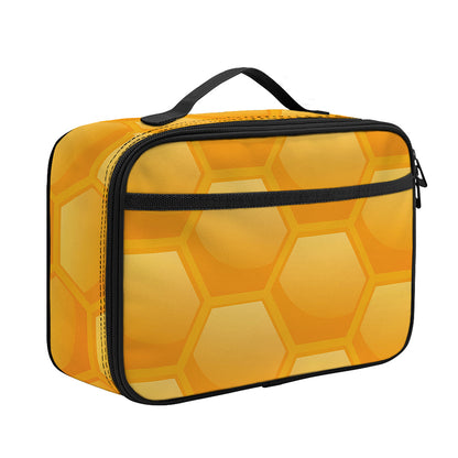 Honeycomb Pattern Print Portable Lunch Bag