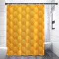 Honeycomb Pattern Print Premium Shower Curtain