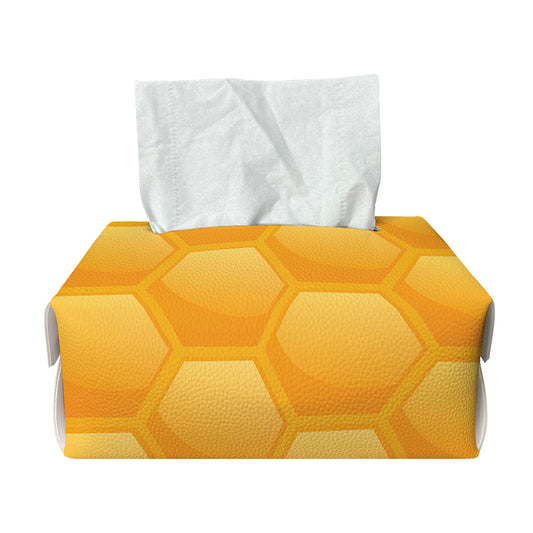 Honeycomb Pattern Print Rectangle Tissue Box Cover