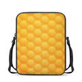 Honeycomb Pattern Print Rectangular Crossbody Bag