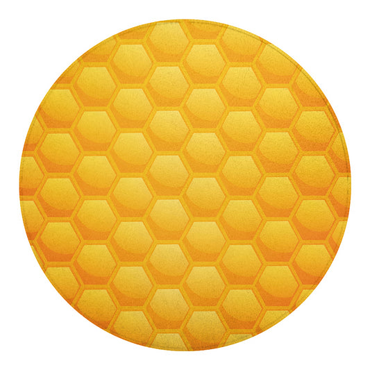Honeycomb Pattern Print Round Blanket
