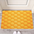 Honeycomb Pattern Print Rubber Doormat