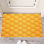Honeycomb Pattern Print Rubber Doormat
