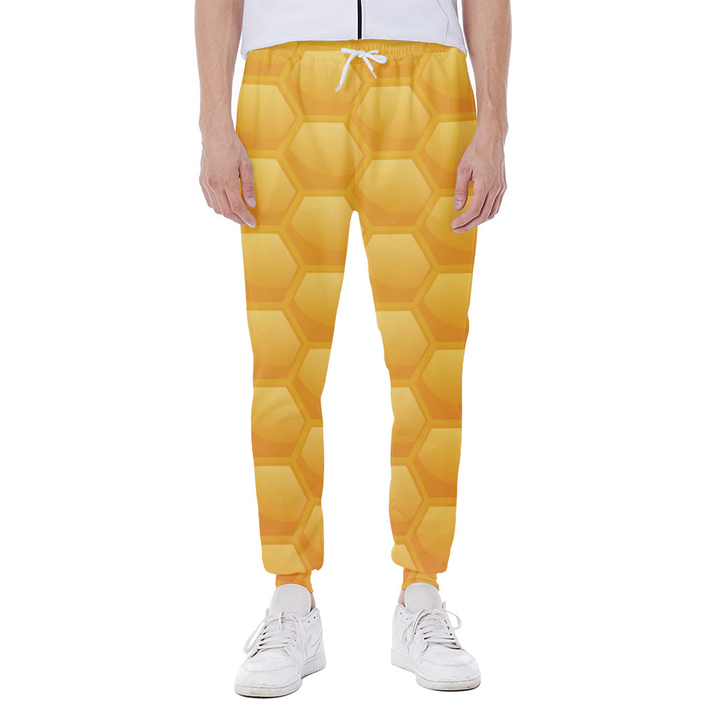 Honeycomb Pattern Print Scuba Joggers