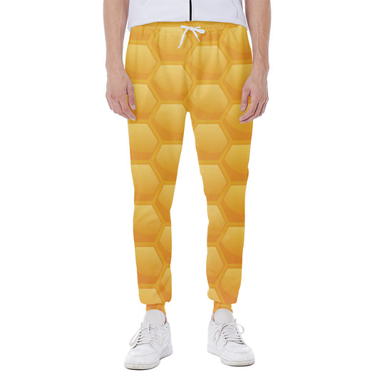 Honeycomb Pattern Print Scuba Joggers