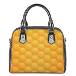 Honeycomb Pattern Print Shoulder Handbag