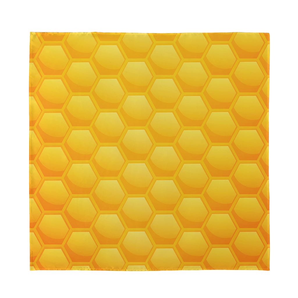Honeycomb Pattern Print Silk Bandana