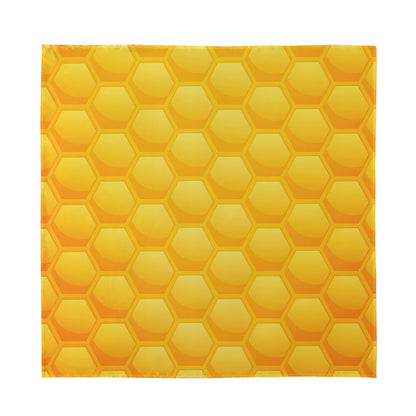 Honeycomb Pattern Print Silk Bandana