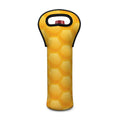 Honeycomb Pattern Print Single Neoprene Wine Tote
