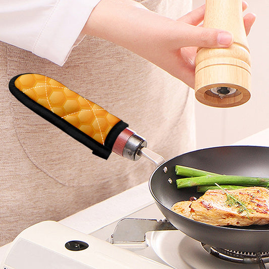 Honeycomb Pattern Print Skillet Handle Cover