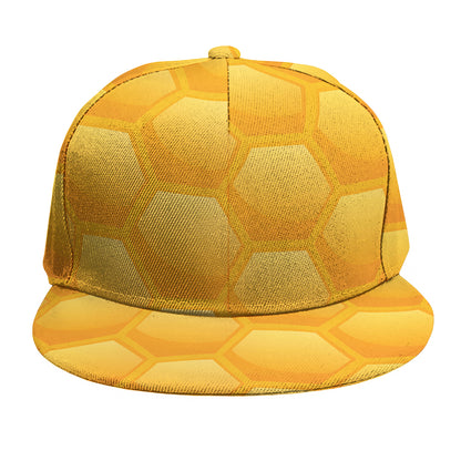 Honeycomb Pattern Print Snapback Cap
