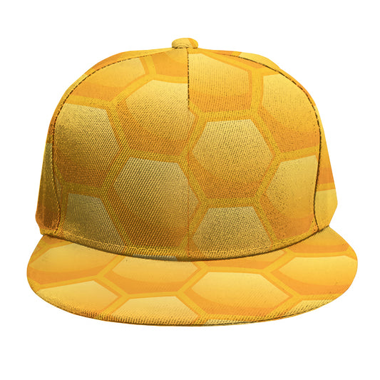 Honeycomb Pattern Print Snapback Cap