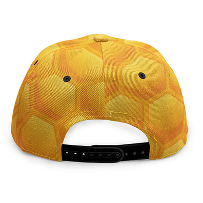 Honeycomb Pattern Print Snapback Cap
