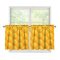 Honeycomb Pattern Print Tier Curtains