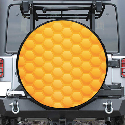 Honeycomb Pattern Print Tire Cover