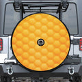 Honeycomb Pattern Print Tire Cover With Camera Hole