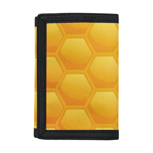Honeycomb Pattern Print Trifold Wallet