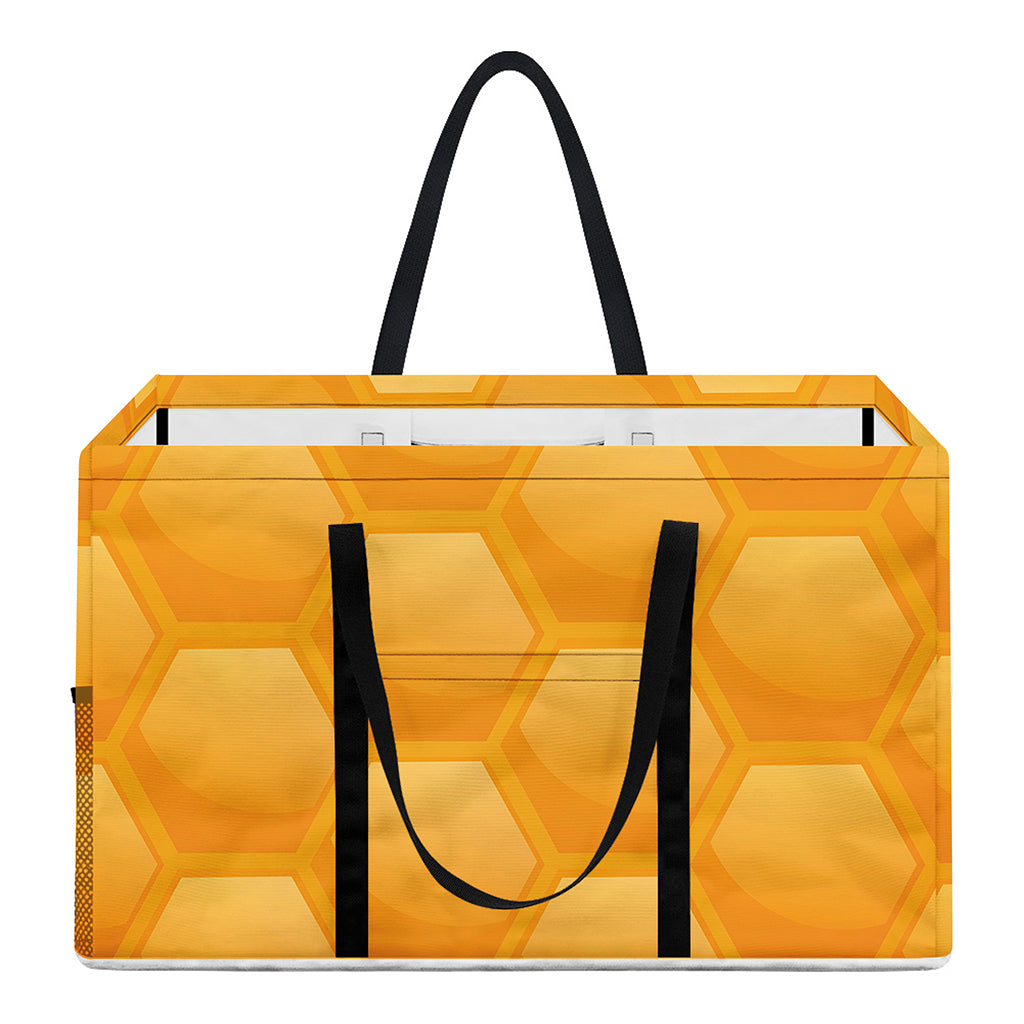 Honeycomb Pattern Print Utility Tote Bag