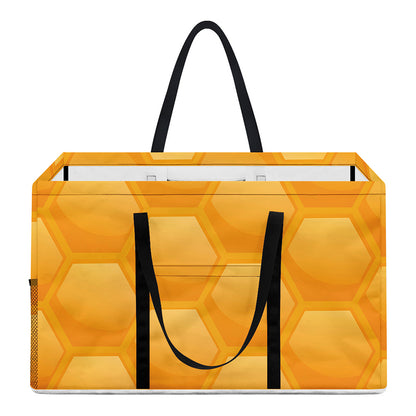 Honeycomb Pattern Print Utility Tote Bag