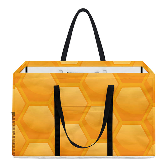 Honeycomb Pattern Print Utility Tote Bag