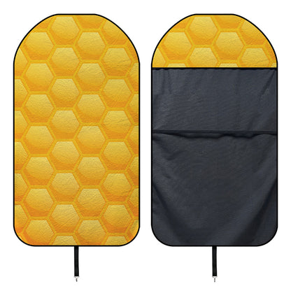 Honeycomb Pattern Print Waterproof Car Seat Cover
