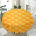 Honeycomb Pattern Print Waterproof Round Tablecloth