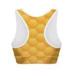Honeycomb Pattern Print Women's Sports Bra