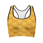 Honeycomb Pattern Print Women's Sports Bra