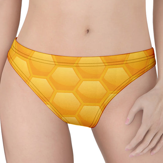 Honeycomb Pattern Print Women's Thong