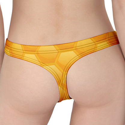Honeycomb Pattern Print Women's Thong