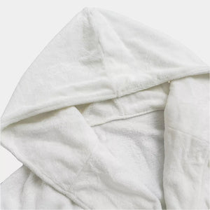 Sheepskin Print Hooded Bathrobe