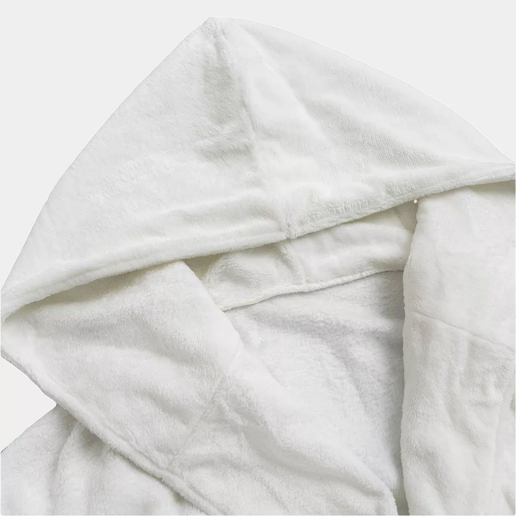 Golden Spiritual Stingray Print Hooded Bathrobe