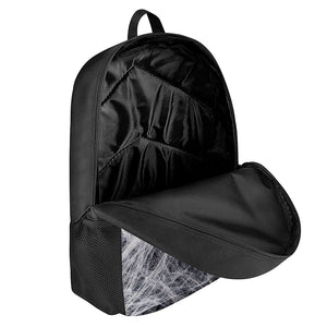 Horror Cobweb Print 17 Inch Backpack