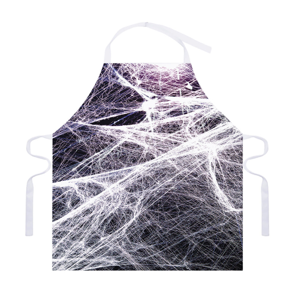 Horror Cobweb Print Adjustable Apron
