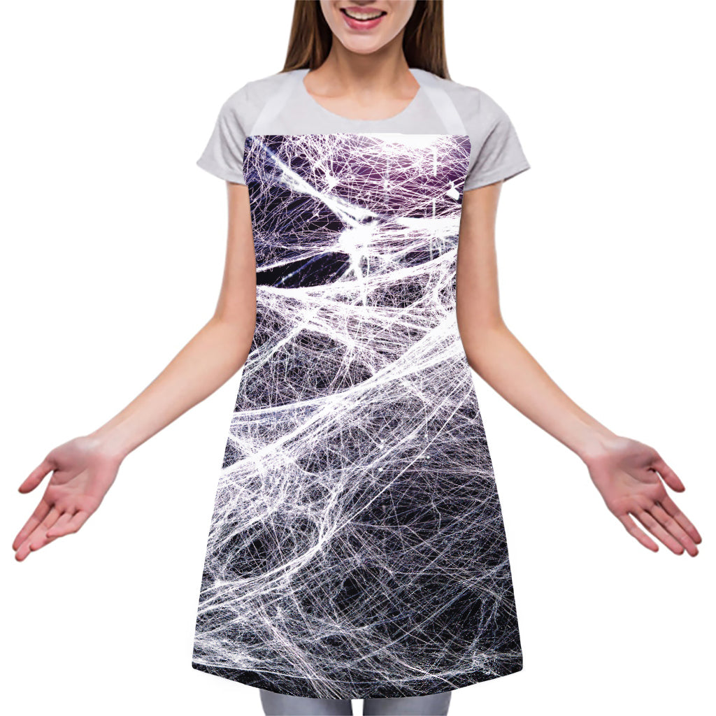 Horror Cobweb Print Adjustable Apron