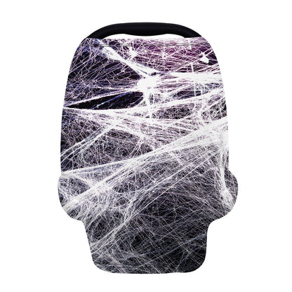 Horror Cobweb Print Baby Seat Cover