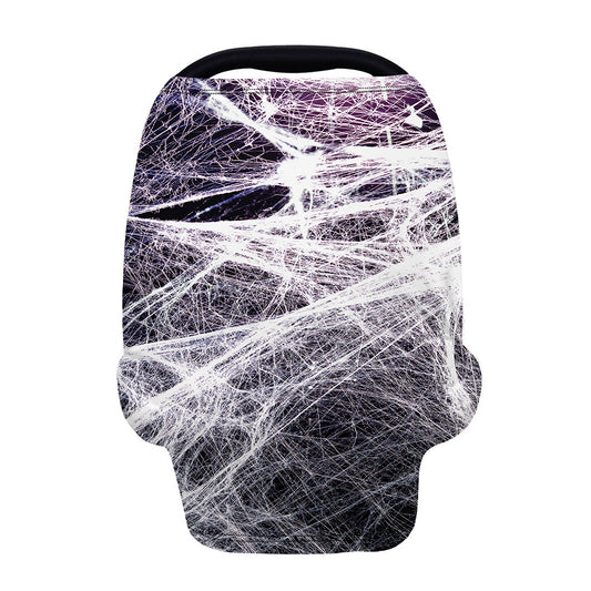 Horror Cobweb Print Baby Seat Cover