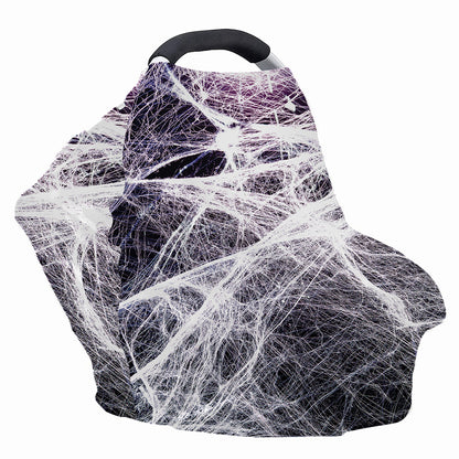Horror Cobweb Print Baby Seat Cover